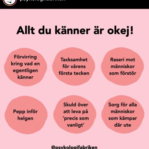 Allt du känner är okej