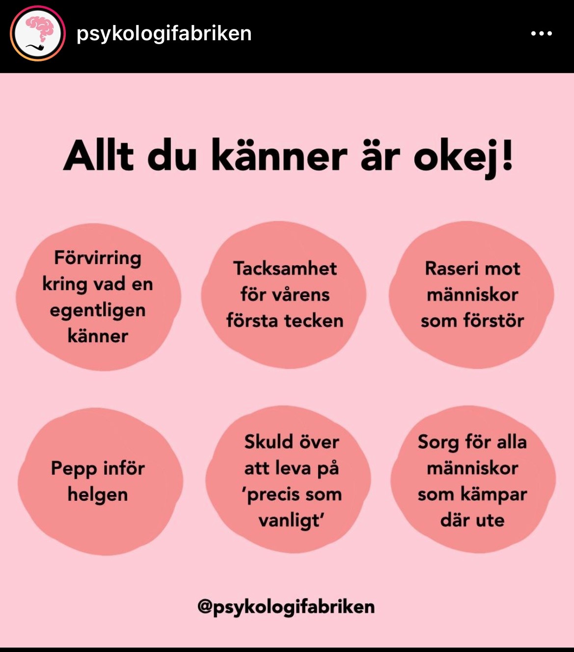 Du visar för närvarande Allt du känner är okej