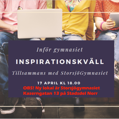 Inspirationskväll 17 april kl 18:00