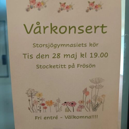 Vårkonsert tisdag den 28 maj