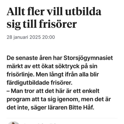 Fin reklam i Östersundsposten